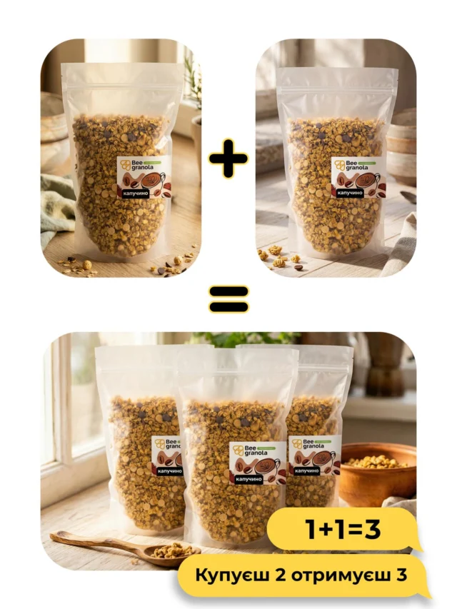 1+1=3 на гранолу 1 кг 🔥

Обирай 3 смаки - плати за 2 🤍